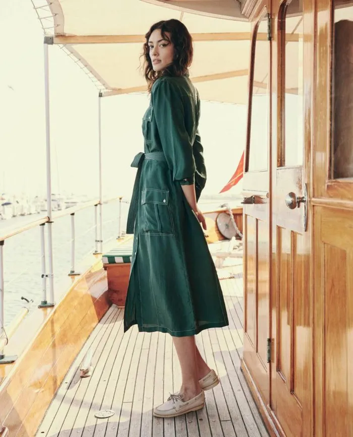 Collection The Great The Cargo Dress Deep Sea Green