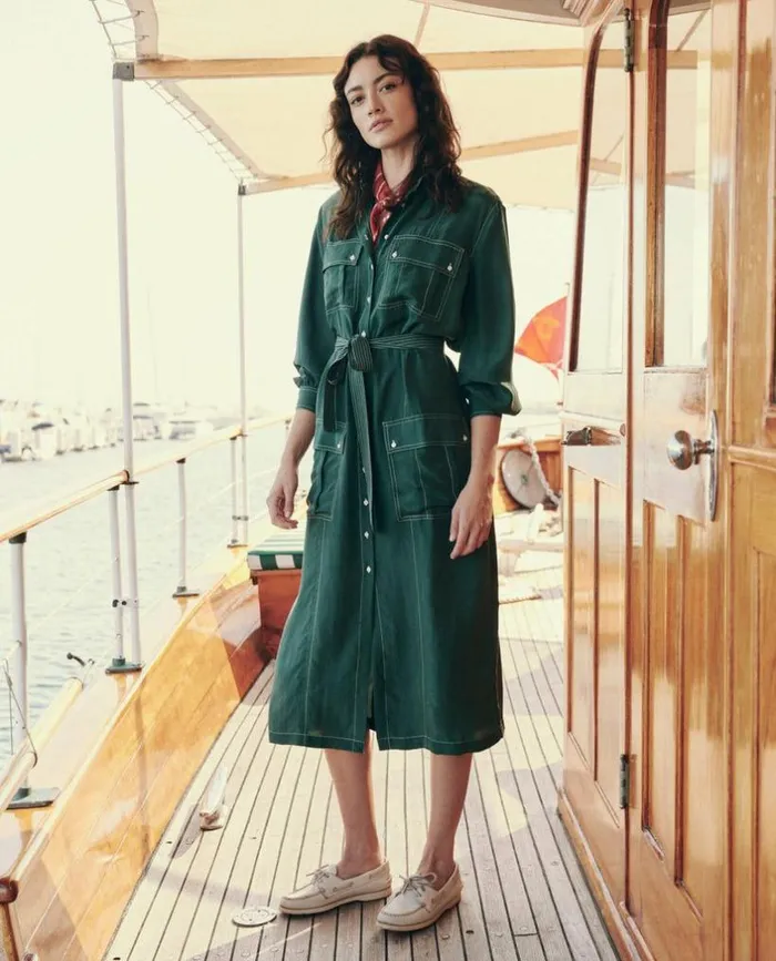 Collection The Great The Cargo Dress Deep Sea Green