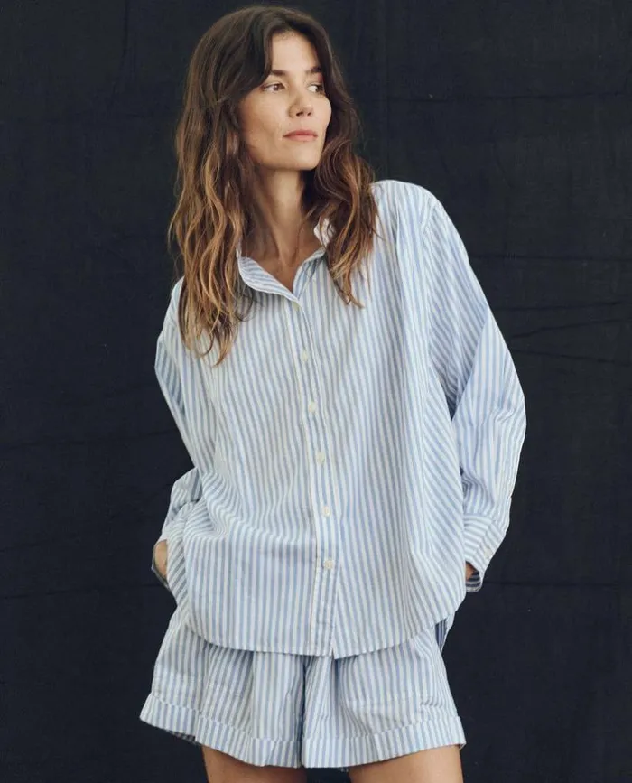 Collection The Great The Society Top Light Sky Studio Stripe