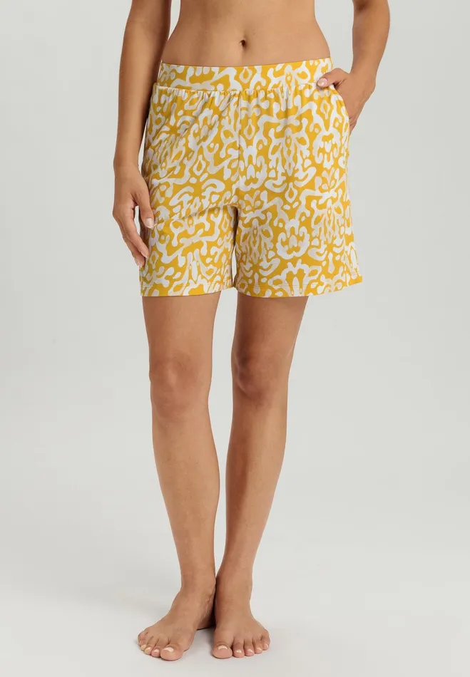 Cotton Blend Shorts Golden Ornament Women HANRO Pajama Bottoms