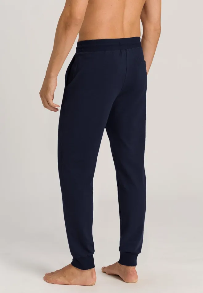 Cotton Drawstring Lounge Pants Black Iris Men HANRO Bottoms