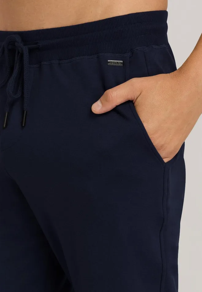 Cotton Drawstring Lounge Pants Black Iris Men HANRO Bottoms
