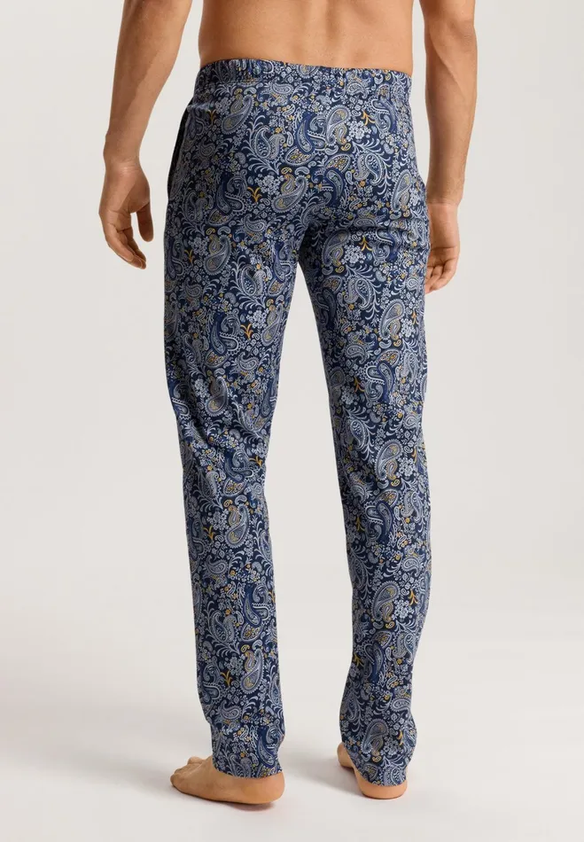 Cotton Drawstring Pajama Pants Aquarelle Paisley Men HANRO Pajama Bottoms