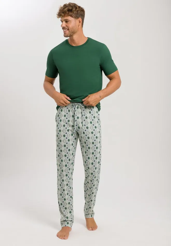 Cotton Drawstring Pajama Pants Floral Minimal Men HANRO Pajama Bottoms