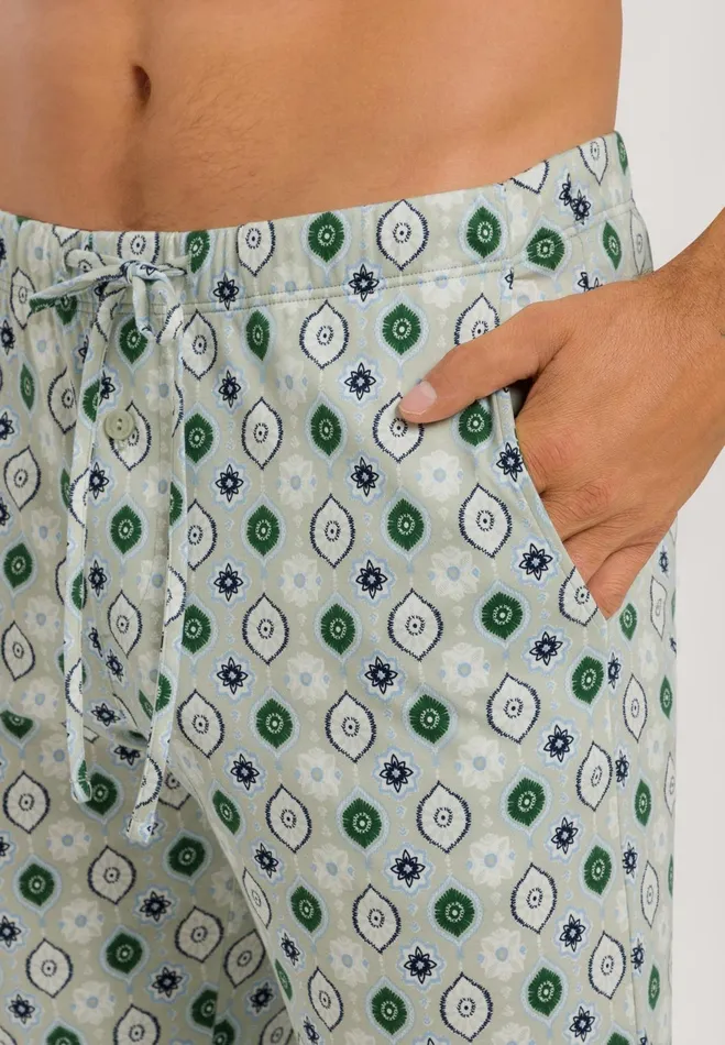 Cotton Drawstring Pajama Pants Floral Minimal Men HANRO Pajama Bottoms