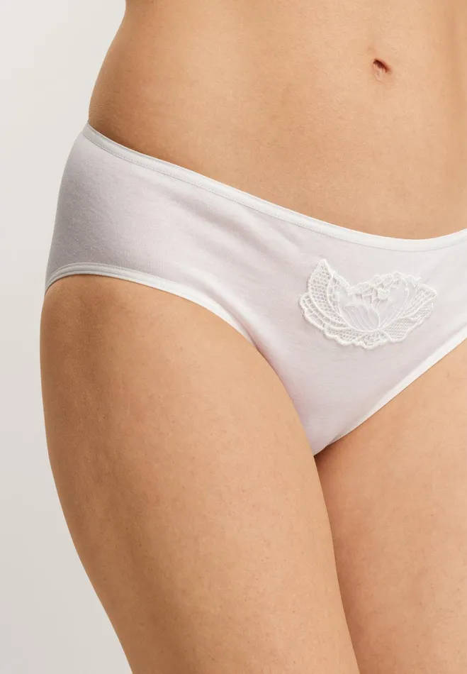 Cotton HiCut Brief Off White Women HANRO High Cut Briefs