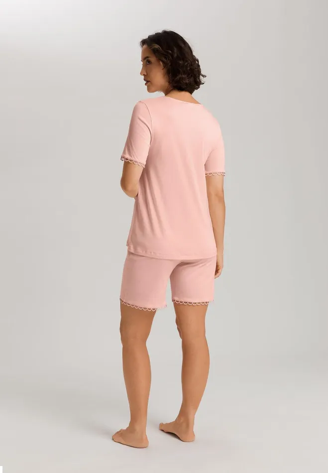 Cotton Pajama Set Pink Blaze Women HANRO Pajama Sets