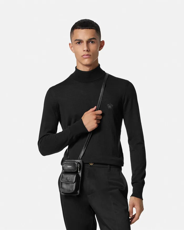 Crossbody and Messengers Men Versace Cargo Crossbody Bag Blacksilver