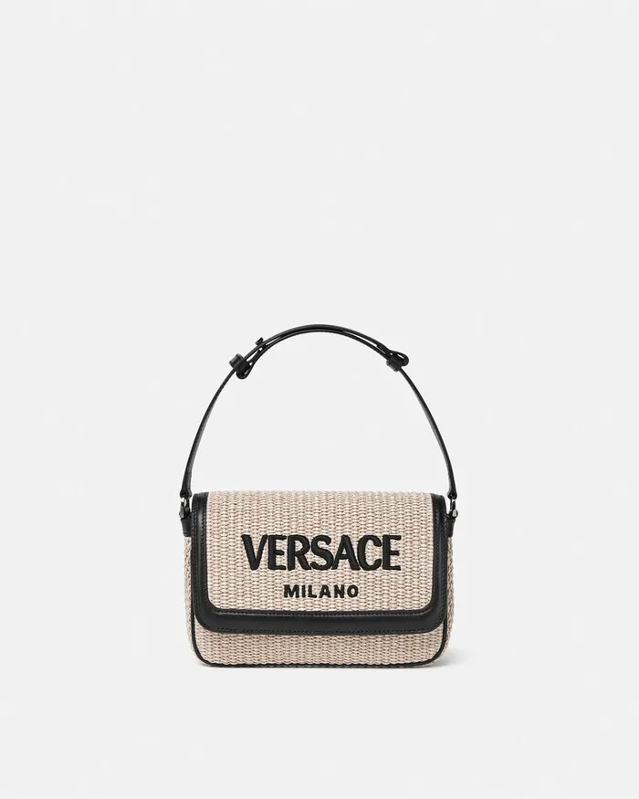Crossbody and Messengers MenWomen Versace Milano Raffia Crossbody Bag Beige