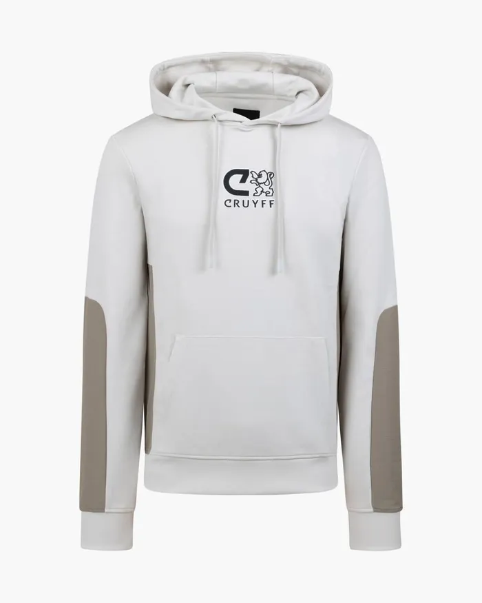 Cruyff Clion Outlined Graphic Hoodie Whitesilver Men Sweats and Hoodies