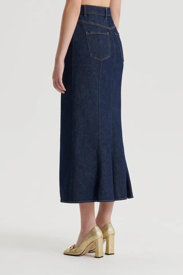 DENIM FIVE POCKET PENCIL SKIRT INDIGOB Skirts Scanlan Theodore Women