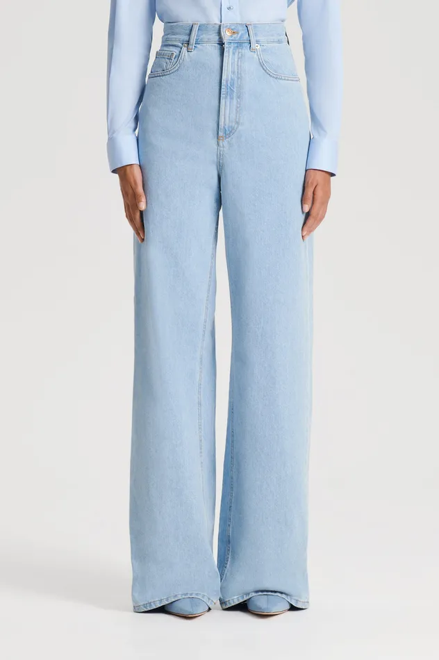 Denim Women DENIM DRAPE LEG JEAN LIGHTINDIGO1175 Scanlan Theodore
