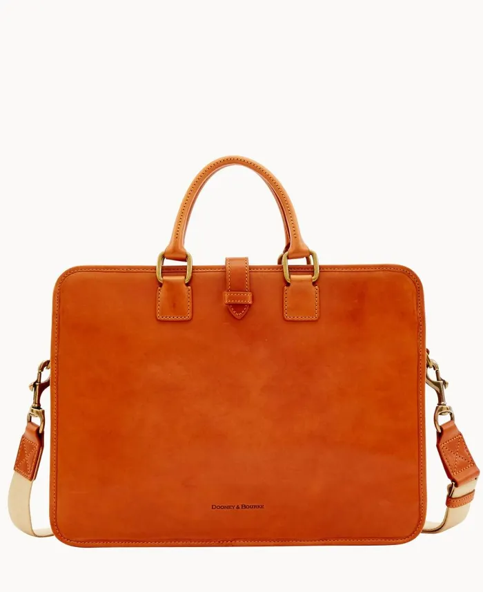 Dooney and Bourke Business and Tech Florentine Brooklyn Briefcase Natural 8211 WomenMen
