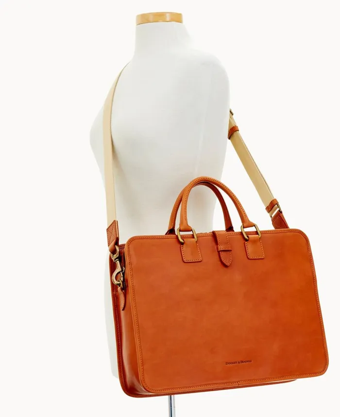 Dooney and Bourke Business and Tech Florentine Brooklyn Briefcase Natural 8211 WomenMen Dooney and Bourke Business and Tech Florentine Brooklyn Briefcase Natural 8211 WomenMen