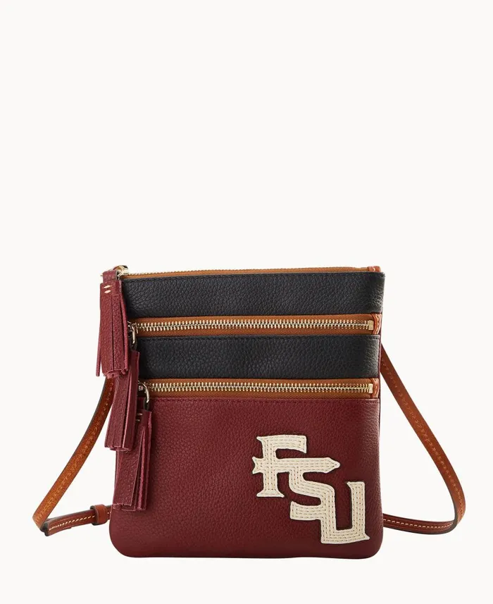 Dooney and Bourke Crossbodies Collegiate Florida State Triple Zip Crossbody Florida State 8211 WomenMen Dooney and Bourke Crossbodies Collegiate Florida State Triple Zip Crossbody Florida State 8211 WomenMen