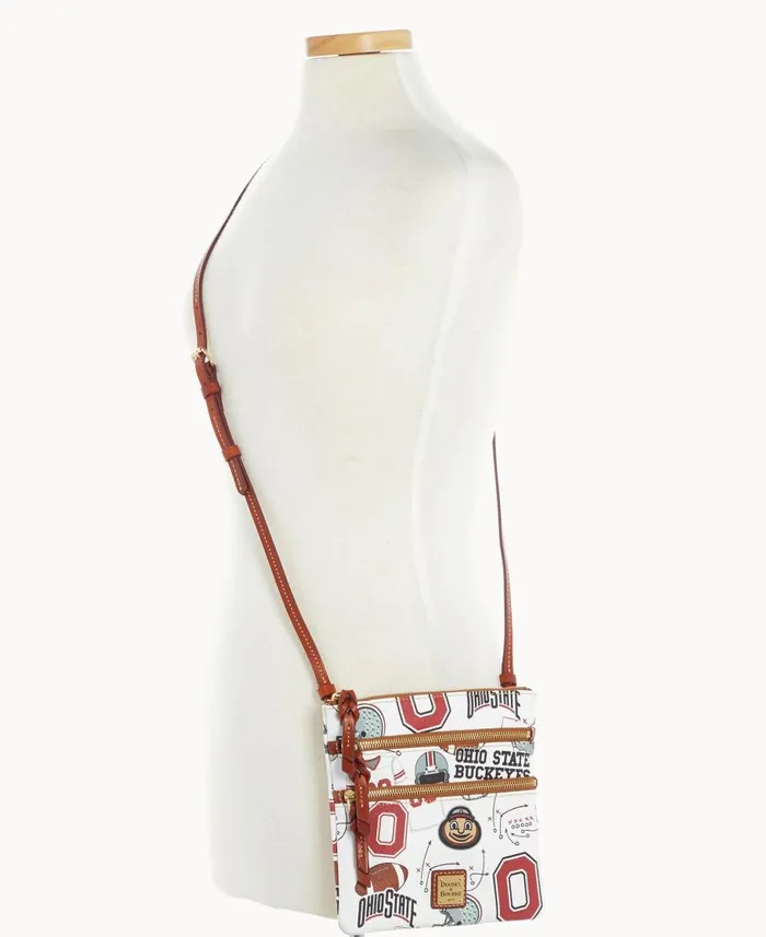 Dooney and Bourke Crossbodies Collegiate Ohio State University N S Triple Zip Crossbody Ohio State 8211 WomenMen Dooney and Bourke Crossbodies Collegiate Ohio State University N S Triple Zip Crossbody Ohio State 8211 WomenMen