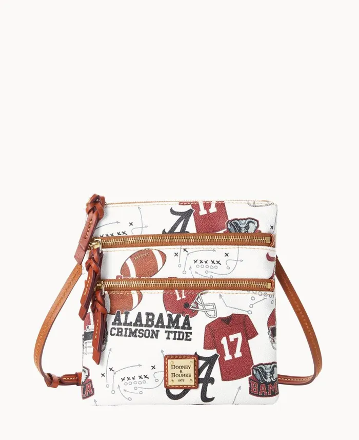 Dooney and Bourke Crossbodies Collegiate University Of Alabama N S Triple Zip Crossbody U Of Alabama 8211 WomenMen Dooney and Bourke Crossbodies Collegiate University Of Alabama N S Triple Zip Crossbody U Of Alabama 8211 WomenMen