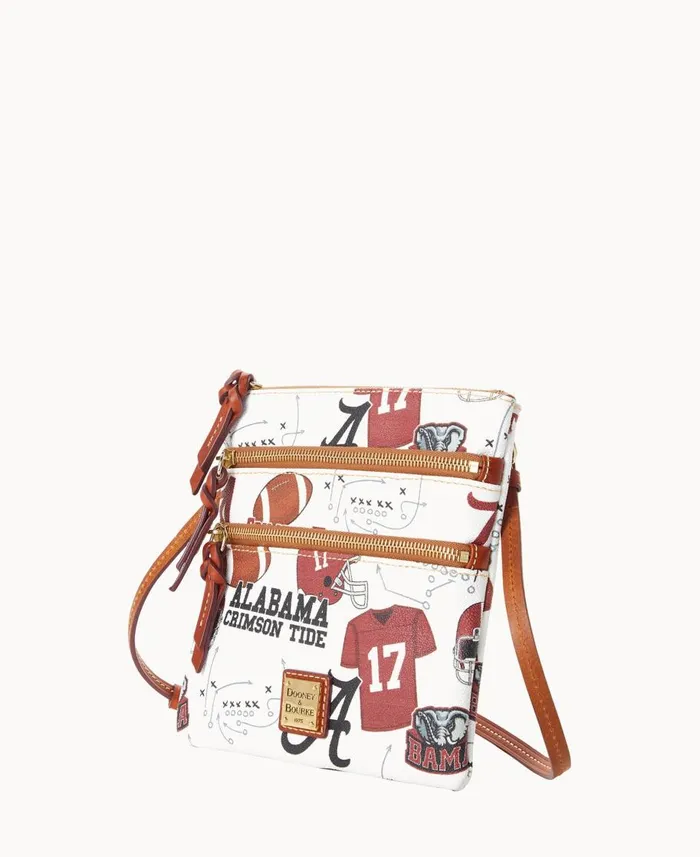 Dooney and Bourke Crossbodies Collegiate University Of Alabama N S Triple Zip Crossbody U Of Alabama 8211 WomenMen Dooney and Bourke Crossbodies Collegiate University Of Alabama N S Triple Zip Crossbody U Of Alabama 8211 WomenMen