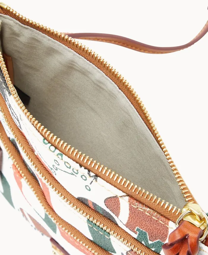 Dooney and Bourke Crossbodies Collegiate University Of Miami N S Triple Zip Crossbody U Of Miami 8211 WomenMen Dooney and Bourke Crossbodies Collegiate University Of Miami N S Triple Zip Crossbody U Of Miami 8211 WomenMen