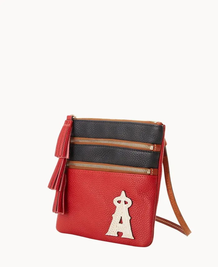 Dooney and Bourke Crossbodies MLB Angels Triple Zip Crossbody Angels 8211 WomenMen Dooney and Bourke Crossbodies MLB Angels Triple Zip Crossbody Angels 8211 WomenMen