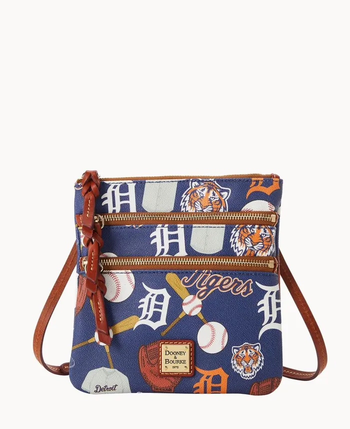 Dooney and Bourke Crossbodies MLB Tigers N S Triple Zip Crossbody Tigers 8211 WomenMen Dooney and Bourke Crossbodies MLB Tigers N S Triple Zip Crossbody Tigers 8211 WomenMen