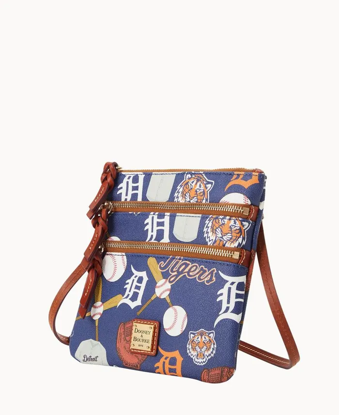 Dooney and Bourke Crossbodies MLB Tigers N S Triple Zip Crossbody Tigers 8211 WomenMen Dooney and Bourke Crossbodies MLB Tigers N S Triple Zip Crossbody Tigers 8211 WomenMen