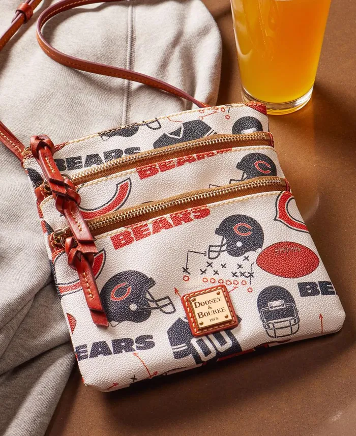 Dooney and Bourke Crossbodies NFL Bears N S Triple Zip Crossbody Bears 8211 WomenMen