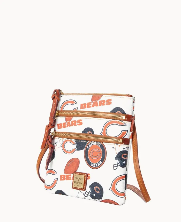 Dooney and Bourke Crossbodies NFL Bears N S Triple Zip Crossbody Bears 8211 WomenMen