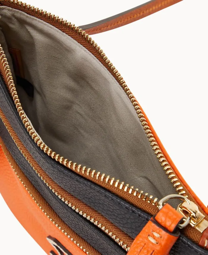 Dooney and Bourke Crossbodies NFL Bengals Triple Zip Crossbody Bengals 8211 WomenMen Dooney and Bourke Crossbodies NFL Bengals Triple Zip Crossbody Bengals 8211 WomenMen