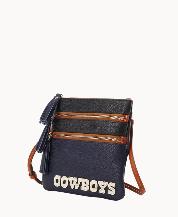 Dooney and Bourke Crossbodies NFL Cowboys Triple Zip Crossbody Cowboys 8211 WomenMen Dooney and Bourke Crossbodies NFL Cowboys Triple Zip Crossbody Cowboys 8211 WomenMen