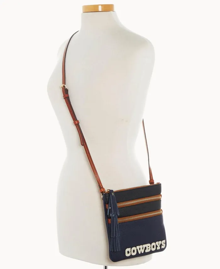 Dooney and Bourke Crossbodies NFL Cowboys Triple Zip Crossbody Cowboys 8211 WomenMen Dooney and Bourke Crossbodies NFL Cowboys Triple Zip Crossbody Cowboys 8211 WomenMen