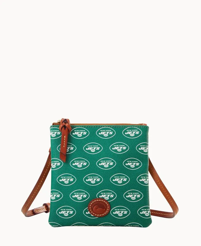 Dooney and Bourke Crossbodies NFL Jets Small North South Top Zip Crossbody Jets 8211 WomenMen Dooney and Bourke Crossbodies NFL Jets Small North South Top Zip Crossbody Jets 8211 WomenMen