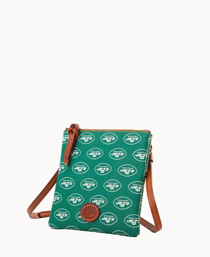 Dooney and Bourke Crossbodies NFL Jets Small North South Top Zip Crossbody Jets 8211 WomenMen Dooney and Bourke Crossbodies NFL Jets Small North South Top Zip Crossbody Jets 8211 WomenMen