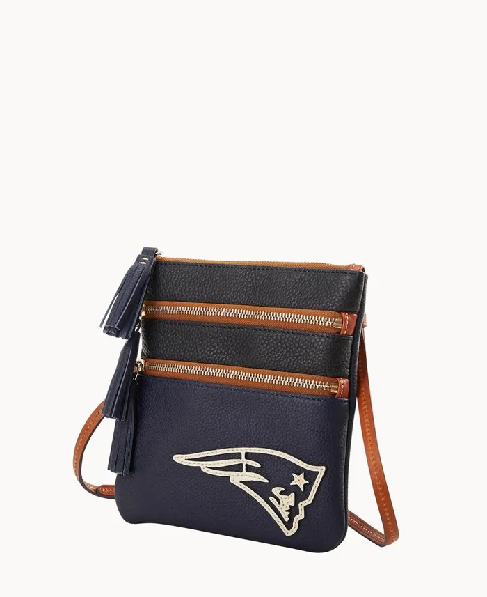Dooney and Bourke Crossbodies NFL Patriots Triple Zip Crossbody Patriots 8211 WomenMen Dooney and Bourke Crossbodies NFL Patriots Triple Zip Crossbody Patriots 8211 WomenMen