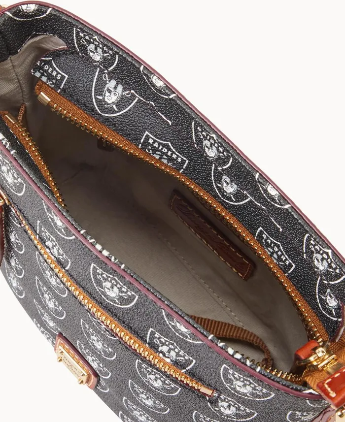 Dooney and Bourke Crossbodies NFL Raiders Small Zip Crossbody Raiders 8211 WomenMen Dooney and Bourke Crossbodies NFL Raiders Small Zip Crossbody Raiders 8211 WomenMen