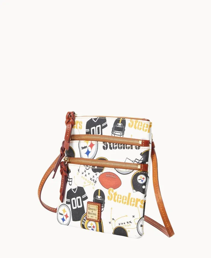 Dooney and Bourke Crossbodies NFL Steelers N S Triple Zip Crossbody Steelers 8211 WomenMen Dooney and Bourke Crossbodies NFL Steelers N S Triple Zip Crossbody Steelers 8211 WomenMen