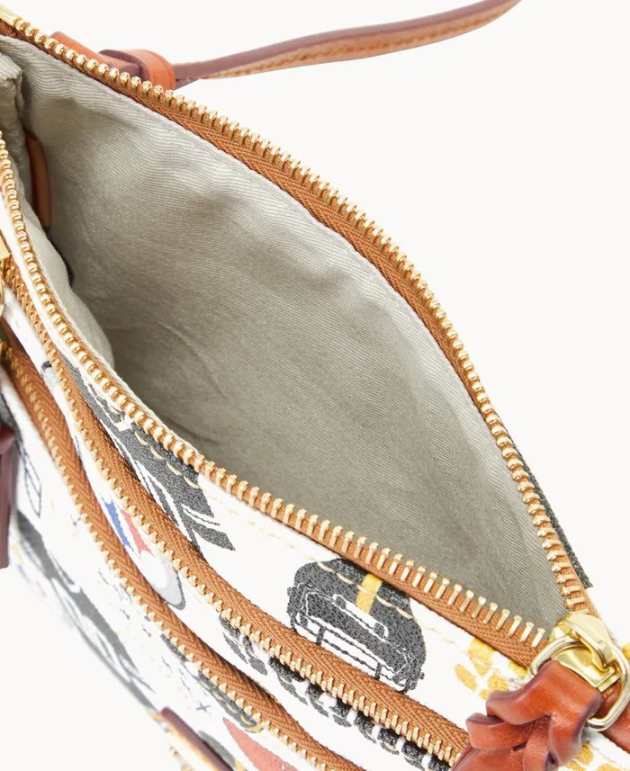 Dooney and Bourke Crossbodies NFL Steelers N S Triple Zip Crossbody Steelers 8211 WomenMen Dooney and Bourke Crossbodies NFL Steelers N S Triple Zip Crossbody Steelers 8211 WomenMen