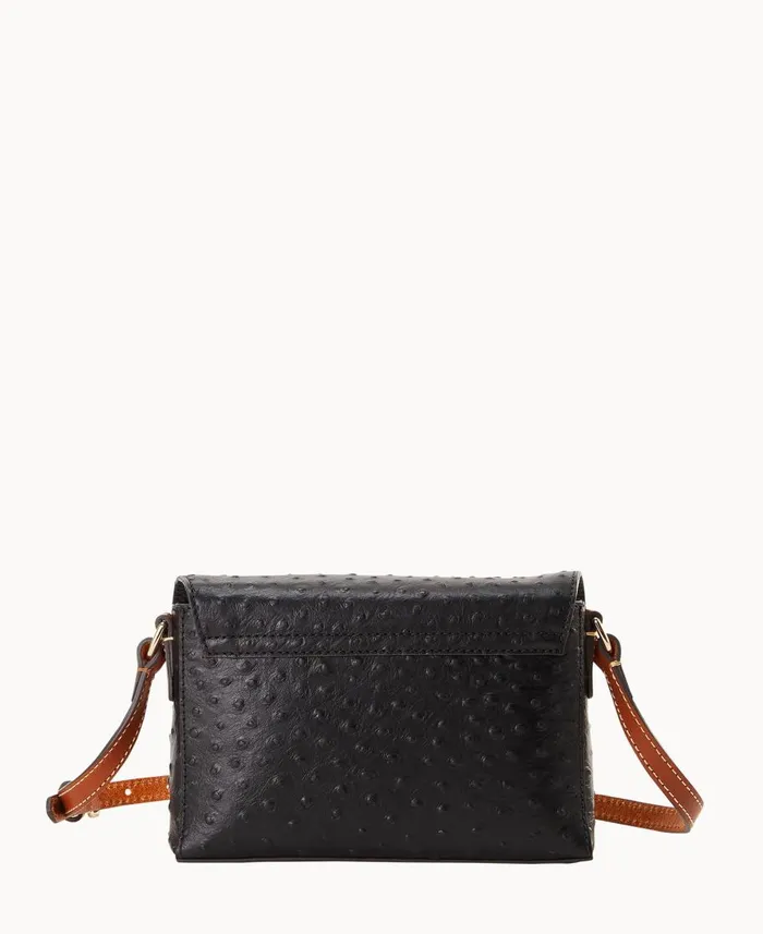 Dooney and Bourke Crossbodies Ostrich Rena Crossbody Black 8211 WomenMen