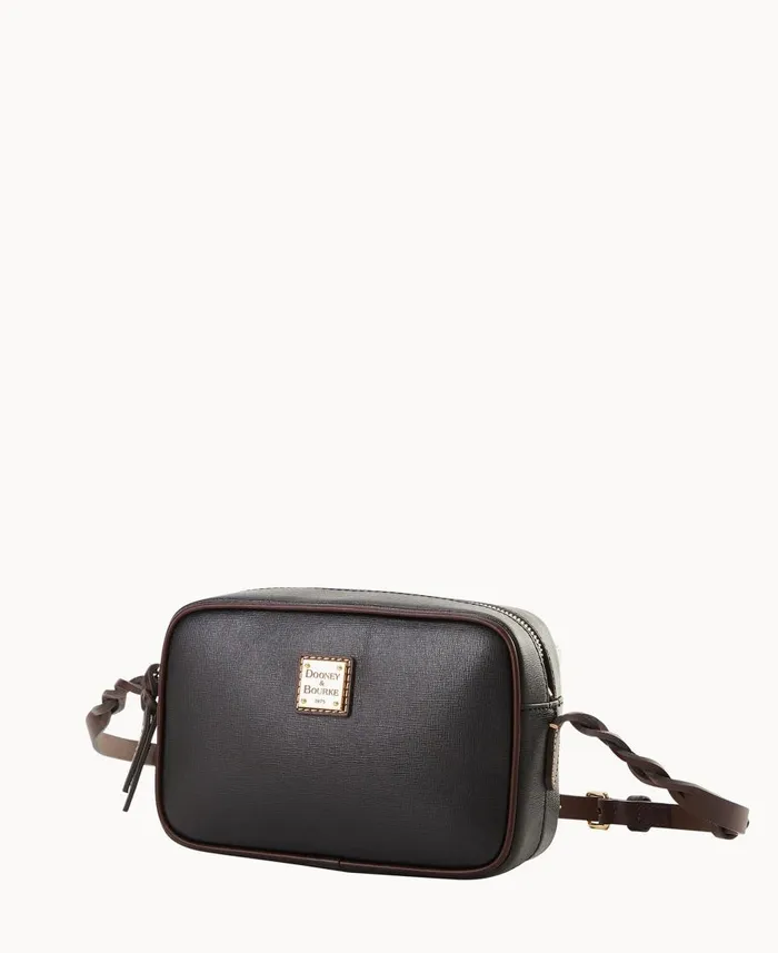 Dooney and Bourke Crossbodies Saffiano Loni Crossbody Black 8211 WomenMen