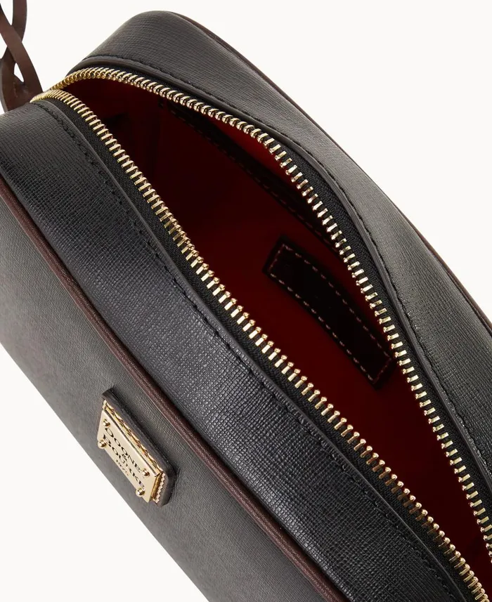 Dooney and Bourke Crossbodies Saffiano Loni Crossbody Black 8211 WomenMen