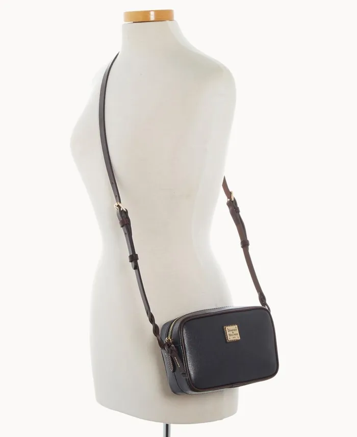 Dooney and Bourke Crossbodies Saffiano Loni Crossbody Black 8211 WomenMen