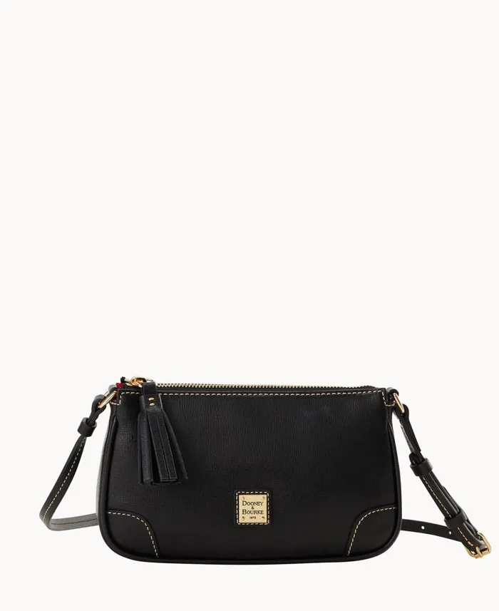 Dooney and Bourke Crossbodies Saffiano Slim Crossbody Black 8211 WomenMen