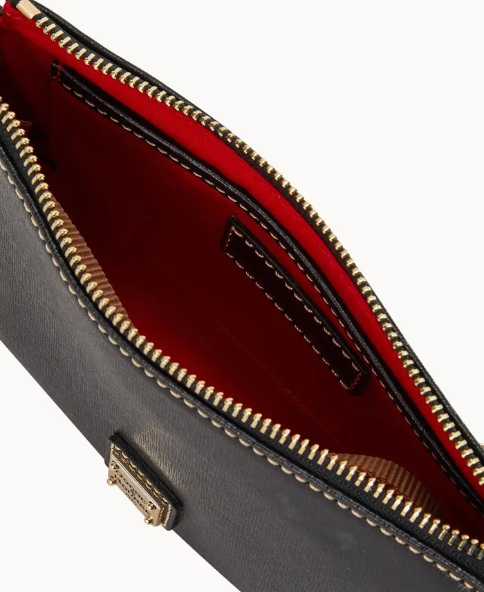 Dooney and Bourke Crossbodies Saffiano Slim Crossbody Black 8211 WomenMen