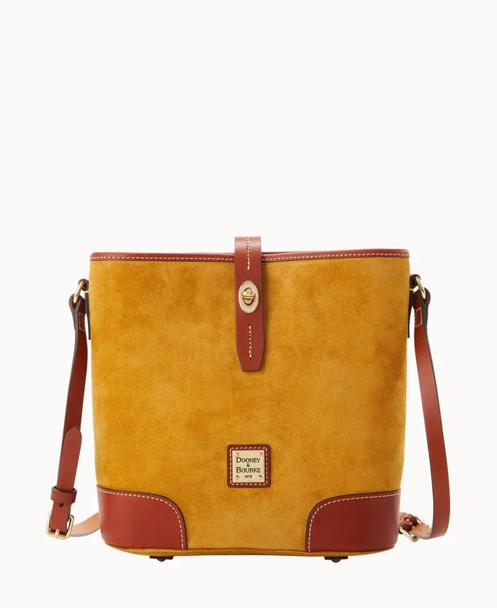 Dooney and Bourke Crossbodies Suede Crossbody Bucket Chamois 8211 WomenMen
