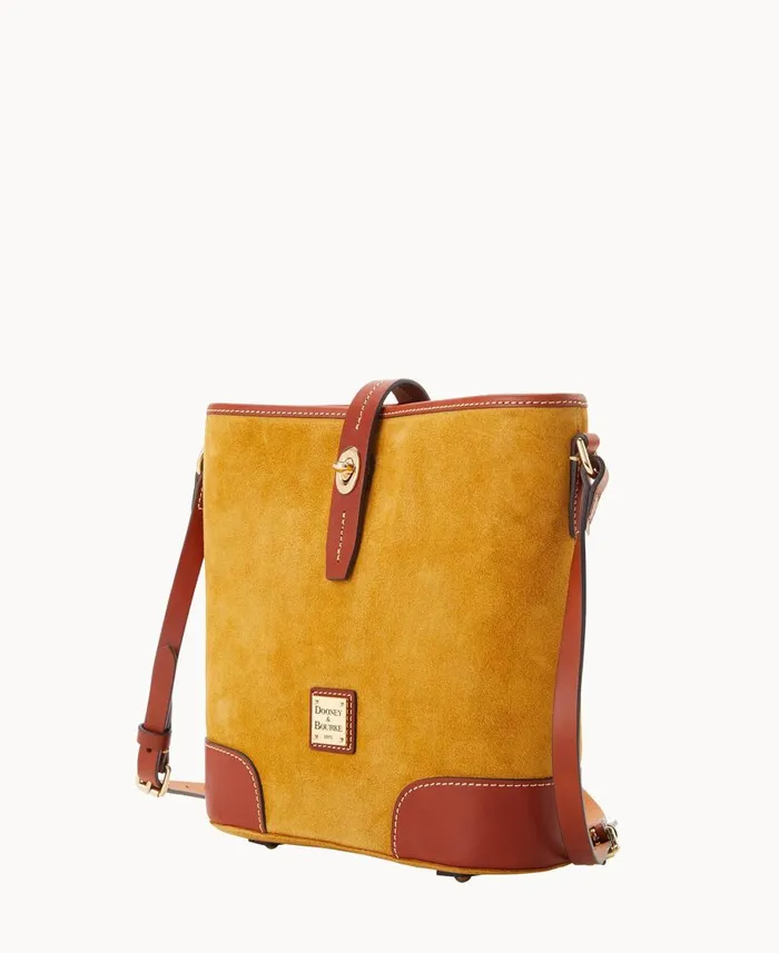 Dooney and Bourke Crossbodies Suede Crossbody Bucket Chamois 8211 WomenMen
