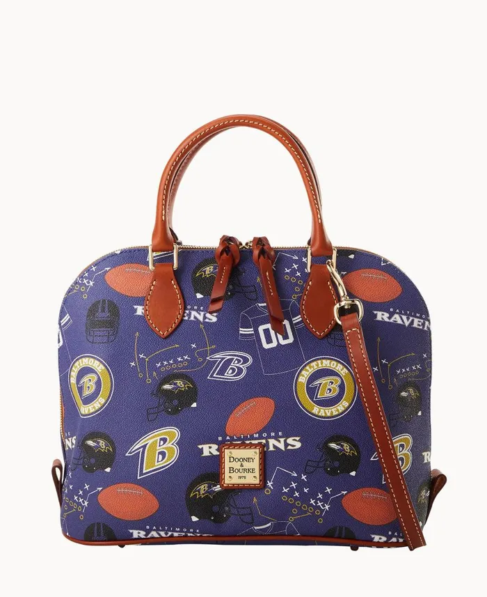 Dooney and Bourke Satchels NFL Ravens Zip Zip Satchel Ravens 8211 WomenMen