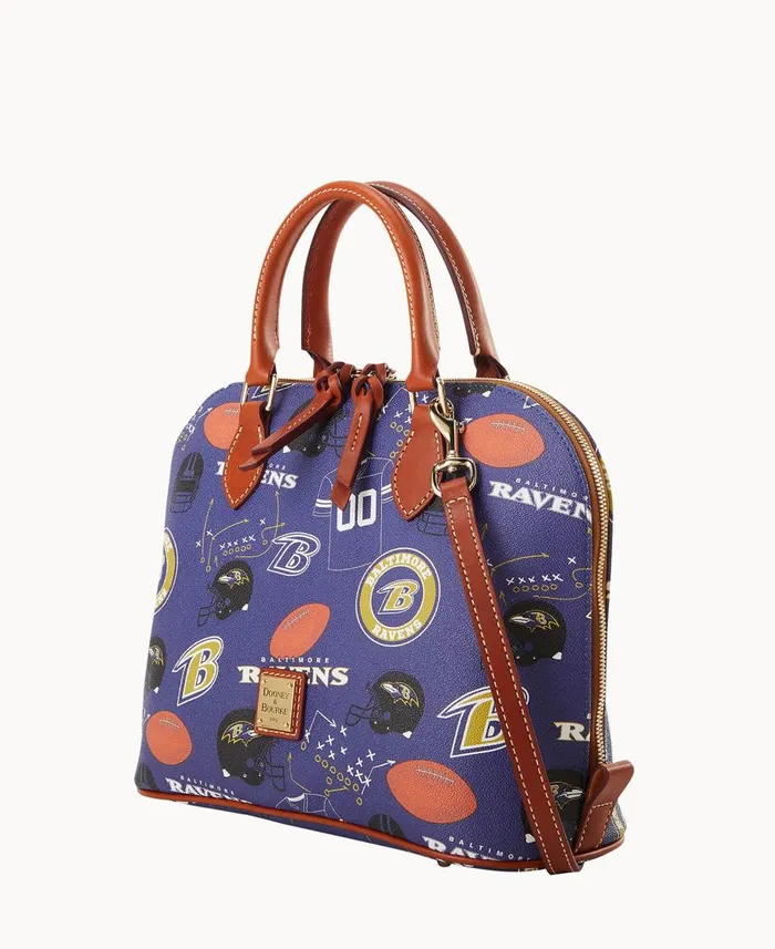 Dooney and Bourke Satchels NFL Ravens Zip Zip Satchel Ravens 8211 WomenMen