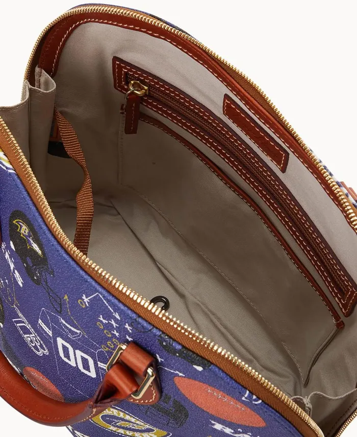 Dooney and Bourke Satchels NFL Ravens Zip Zip Satchel Ravens 8211 WomenMen