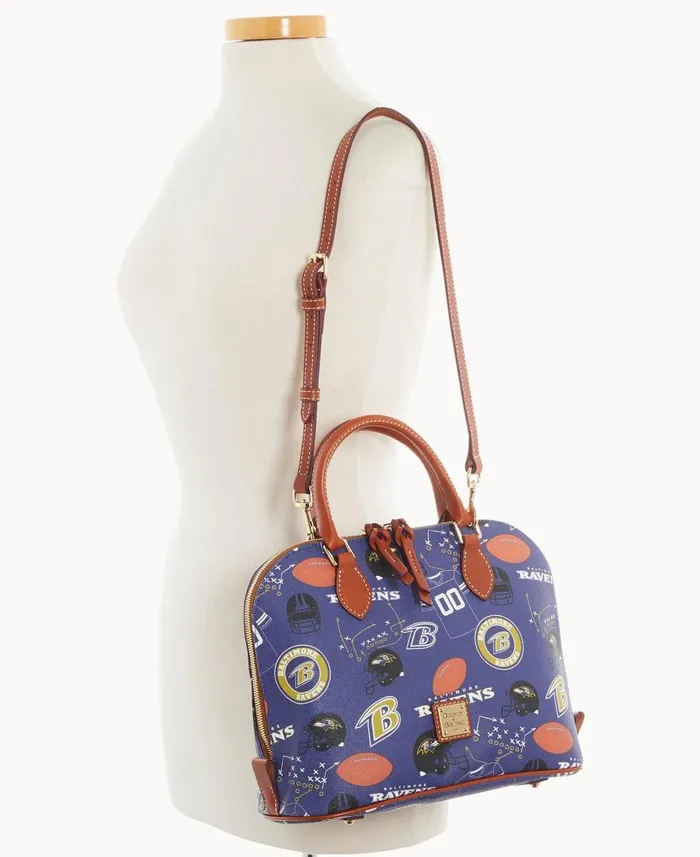 Dooney and Bourke Satchels NFL Ravens Zip Zip Satchel Ravens 8211 WomenMen