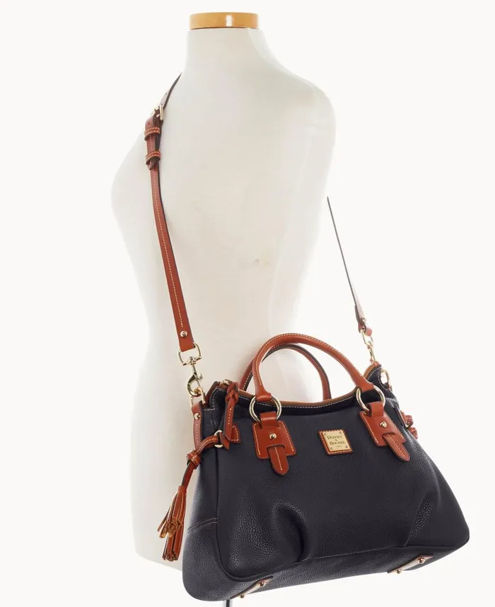 Dooney and Bourke Satchels Pebble Grain Stanwich Satchel Black 8211 WomenMen